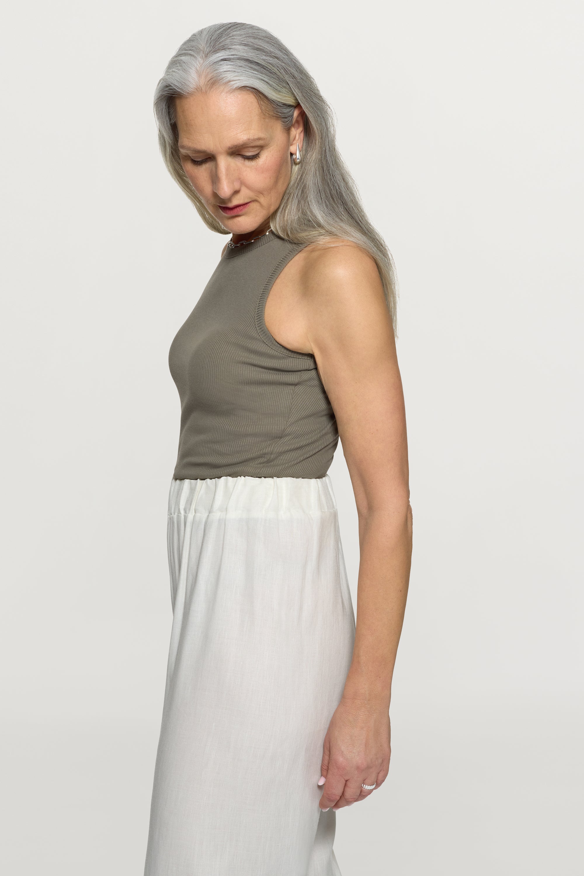 Ella Linen Pants Off White