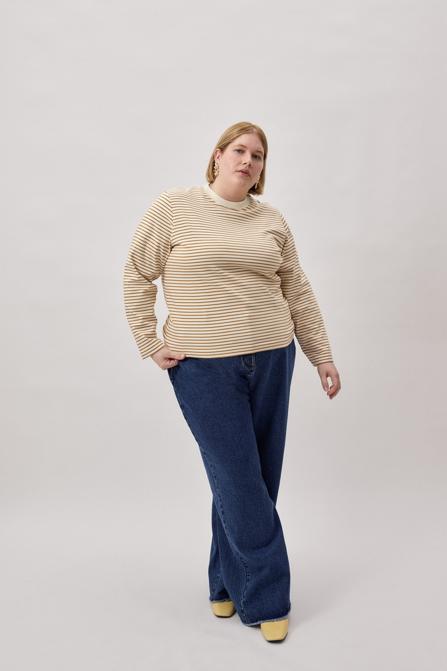 Basic Wide Leg Jeans Dark Blue