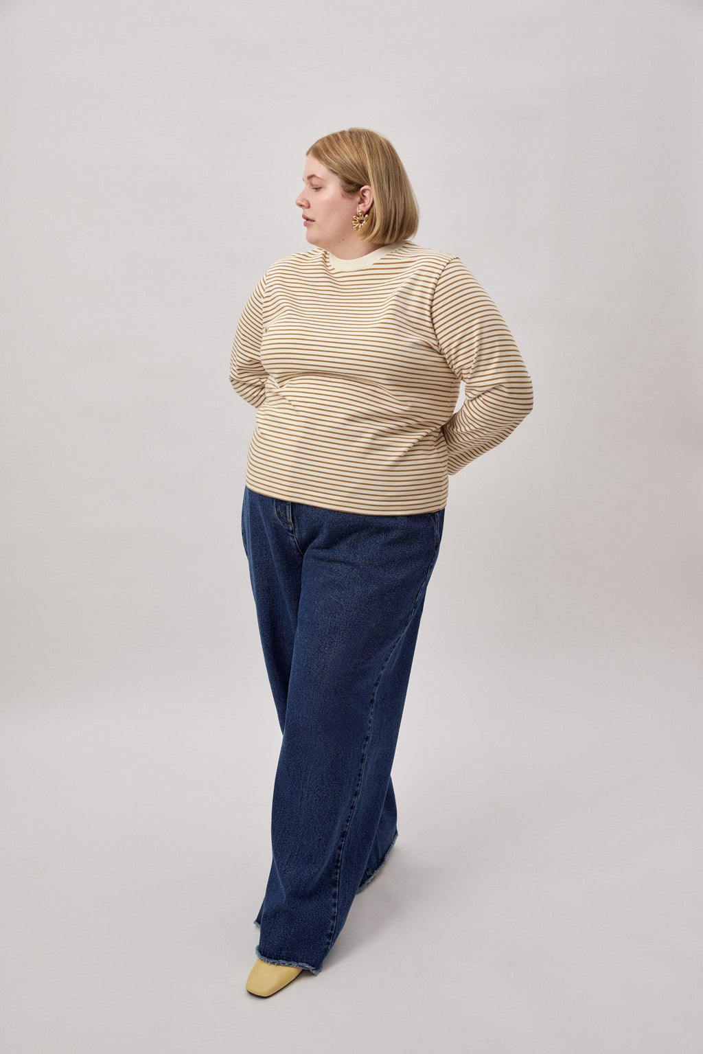 Basic Wide Leg Jeans Dark Blue