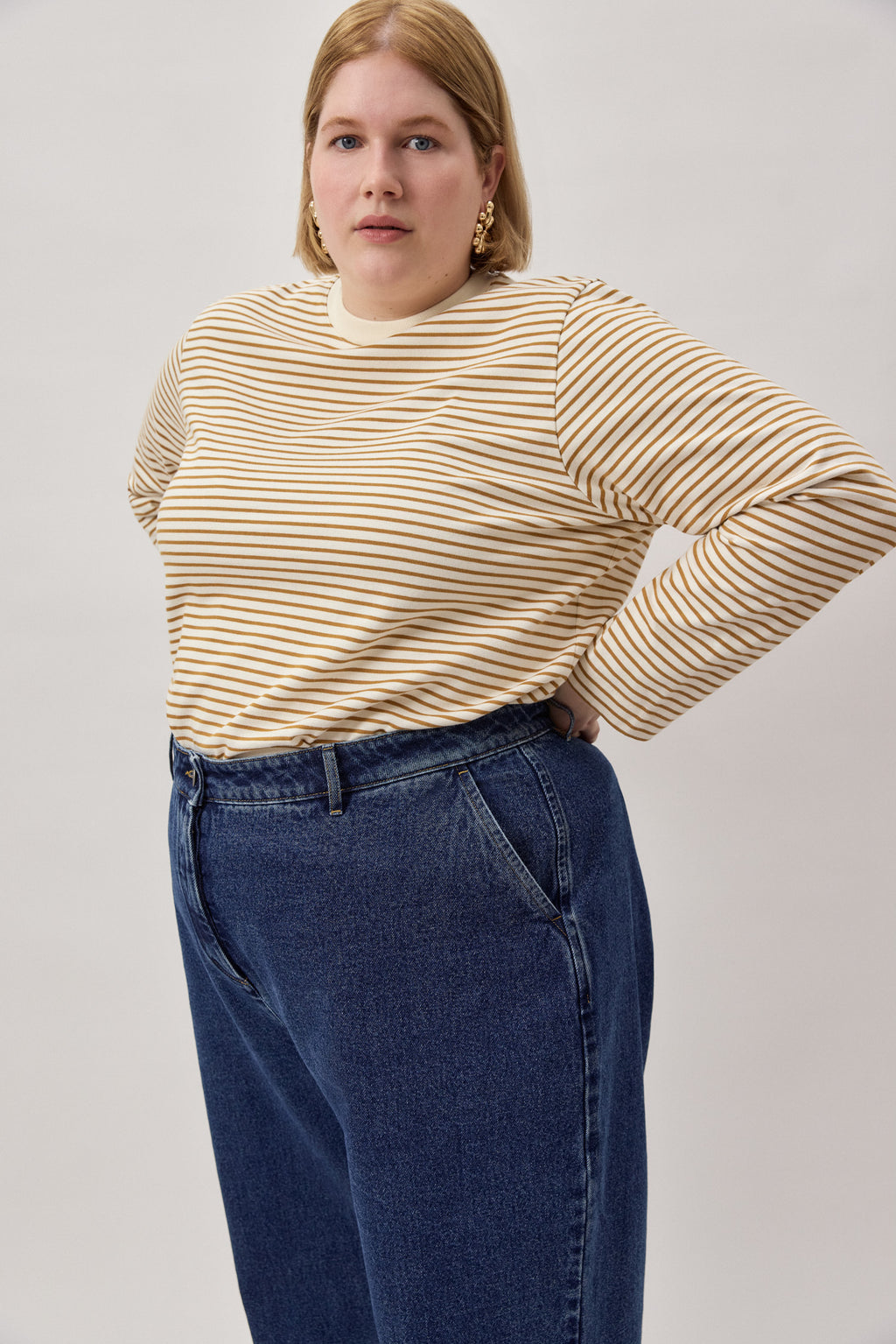 Basic Wide Leg Jeans Dark Blue
