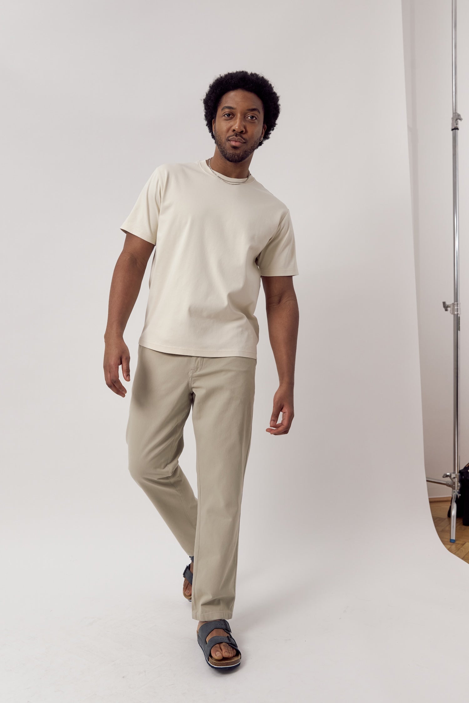 Arman Organic Cotton Pants Pebble