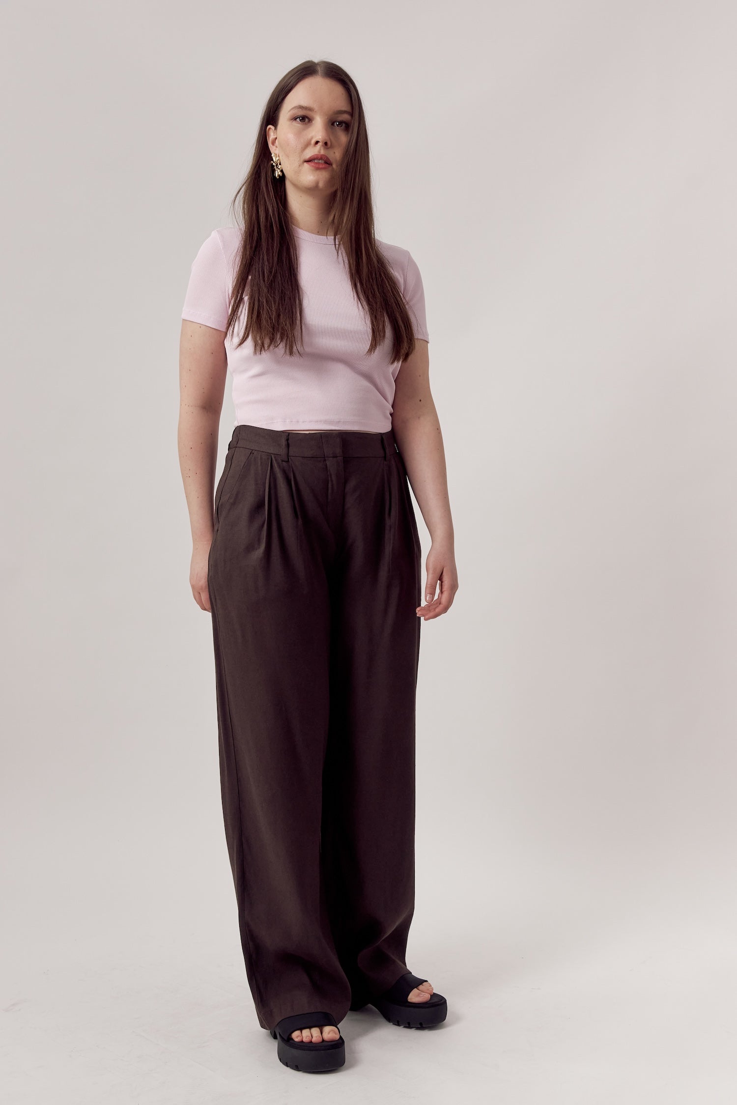 Larry Linen Pants Cocoa