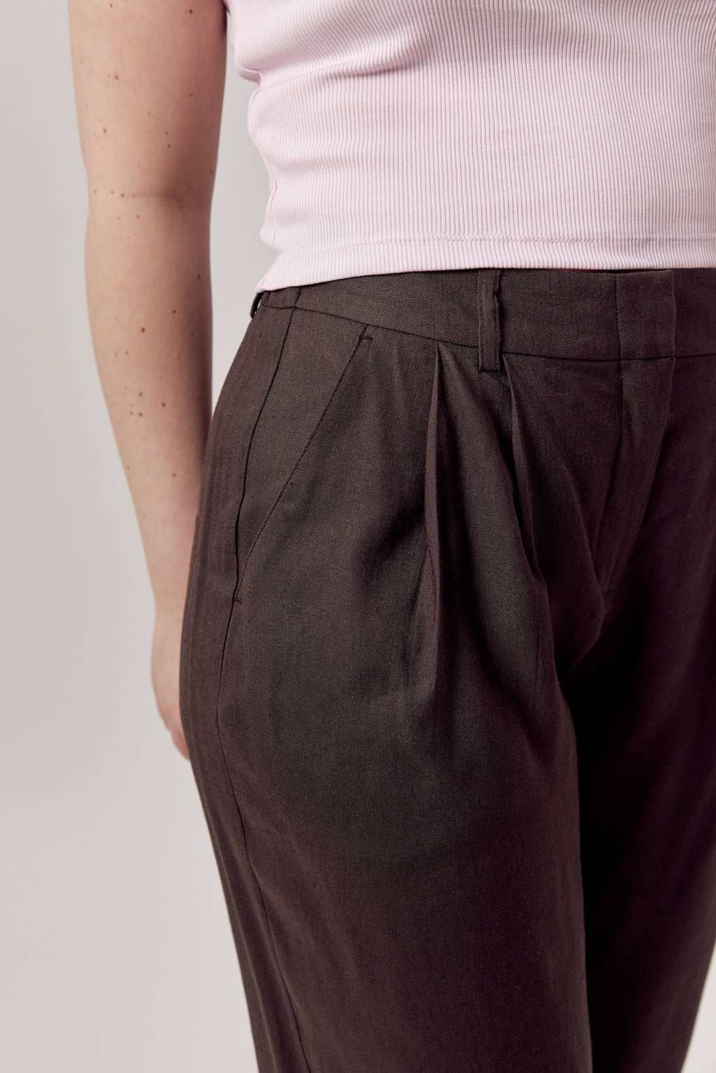 Larry Linen Pants Cocoa