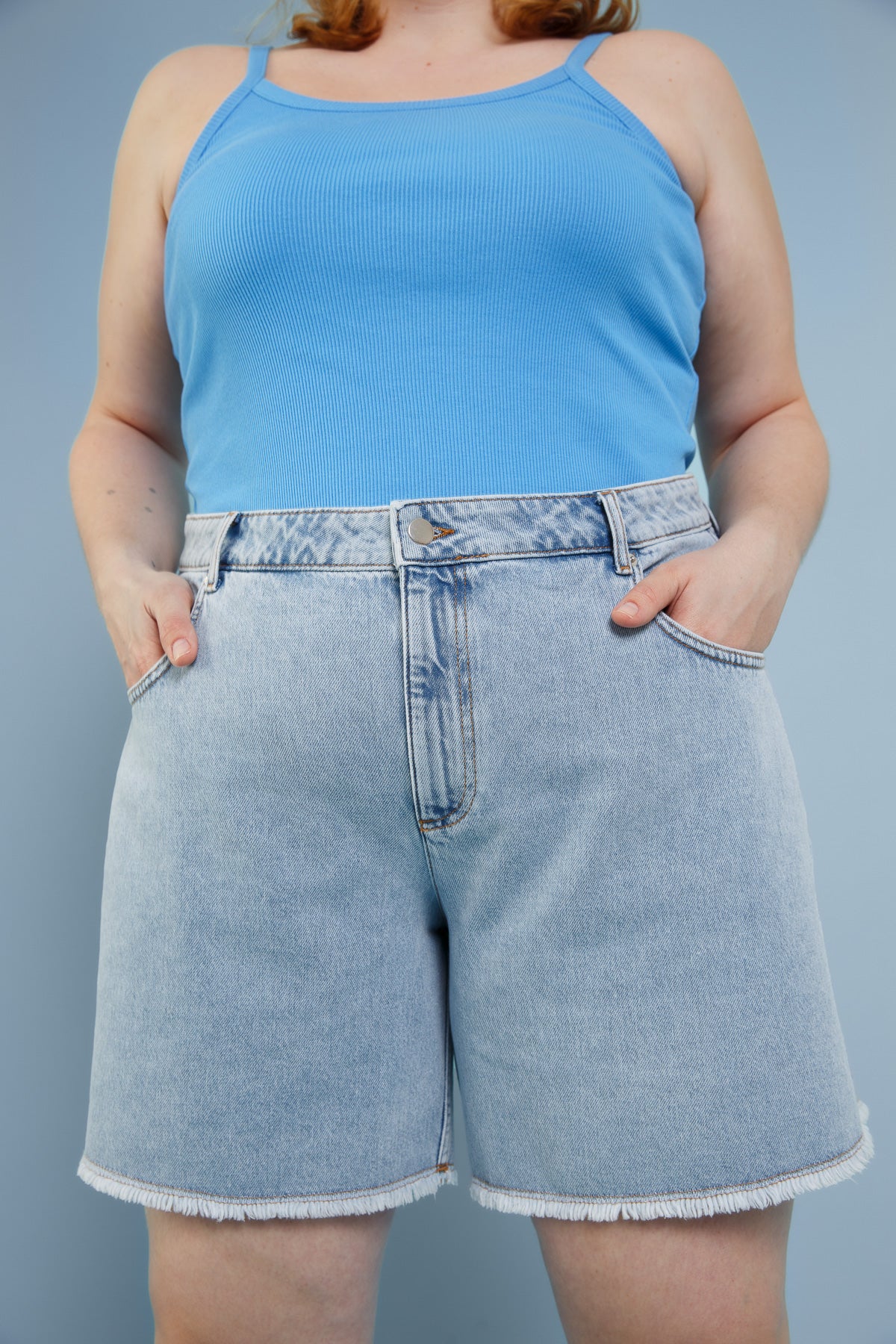 Nami Organic Denim Shorts Light Blue