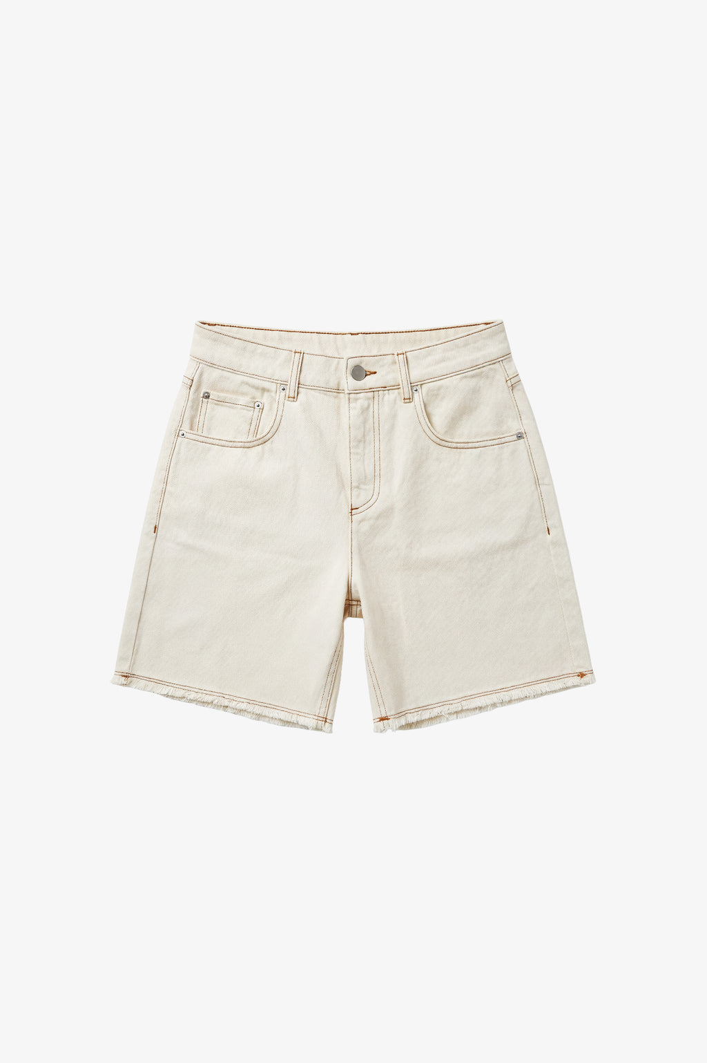 Nami Organic Denim Shorts Ecru