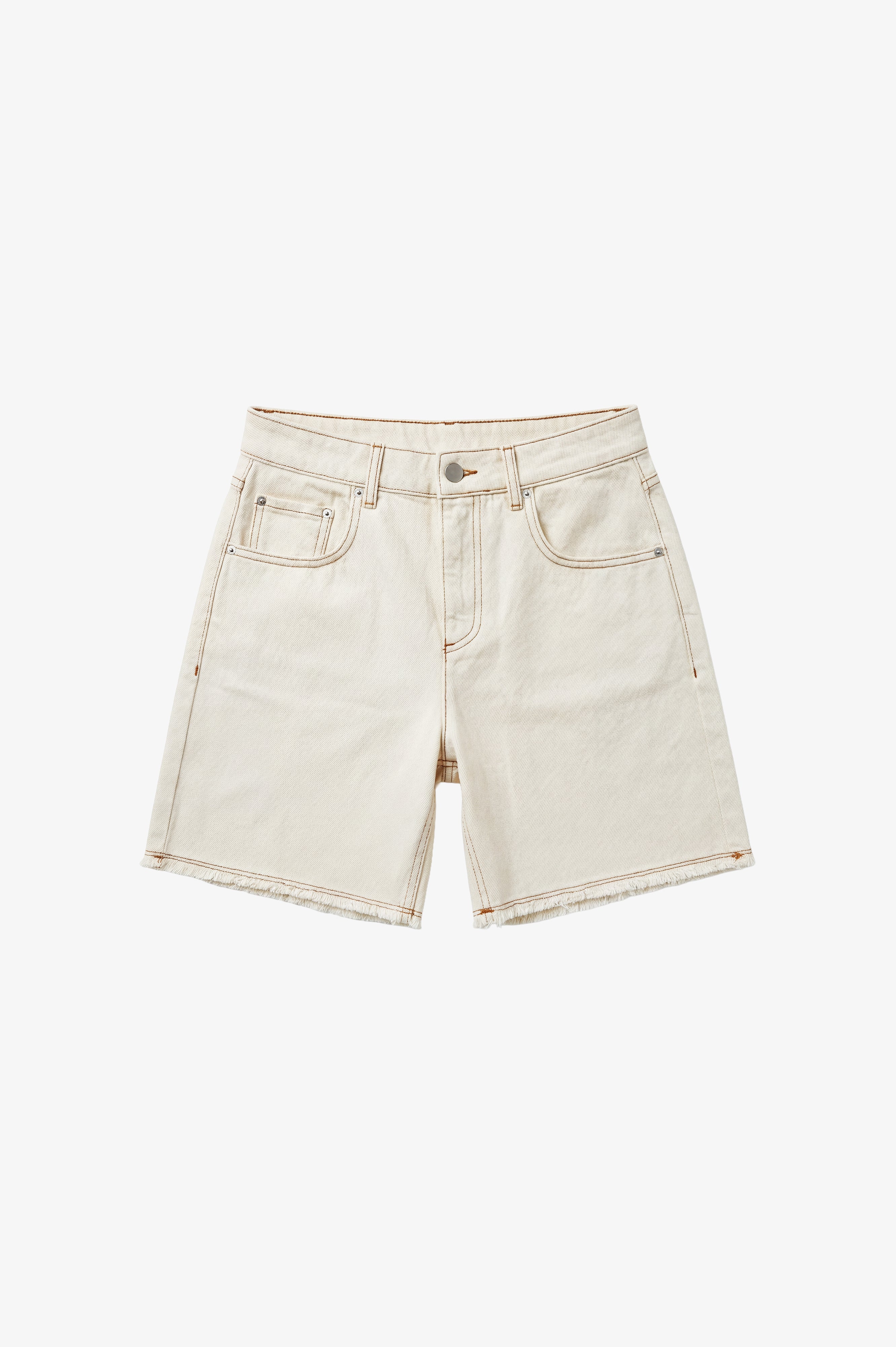 Nami Organic Denim Shorts Ecru