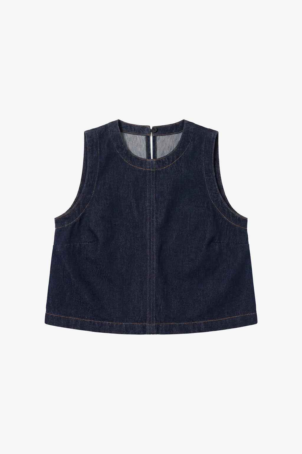 Malin Organic Denim Top Dark Blue