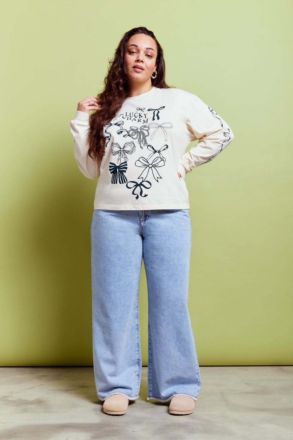 Maddie Wide Leg Jeans Light Blue