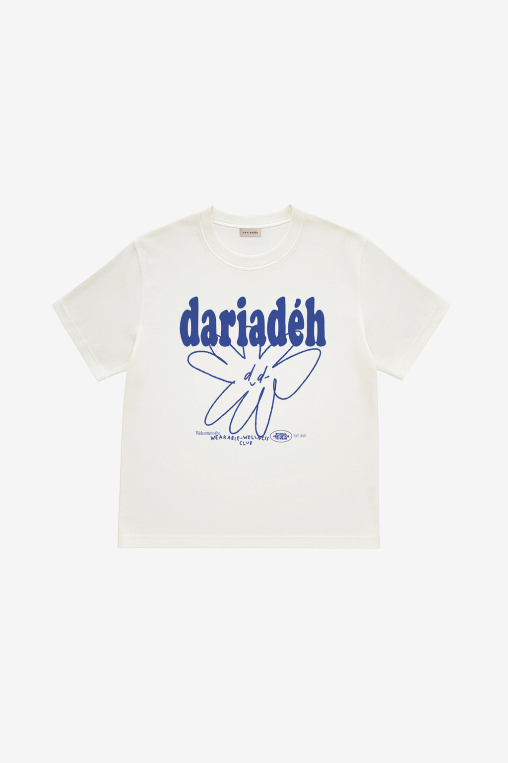 Signature Organic Cotton T-Shirt White Blue